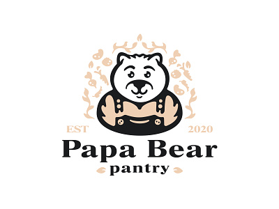Papa Bear bear branding logo papa