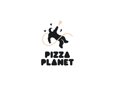 Pizza Planet cosmonaut logo pizza planet space
