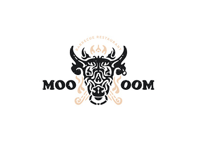 MooMoo bbq bull cow logo