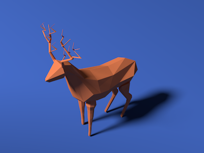 Deer with Shadow blender