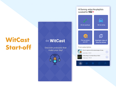 WitCast Landing Page landing page mobile mockup podcast