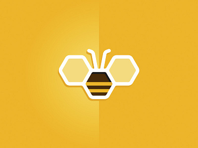 Hexagonal honey bee abstract brand concept hexagonal honey honey bee idea label logo symbol vector yellow