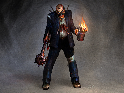 Monster Maniac. Character for the horror game blowtorch character evil fear horror mace maniac monster murderer nightmare slasher thriller