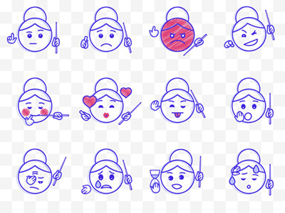 Vector set of teacher's smileys ballpen cartoon character doodle drawing education emoji emoticon school smiley teacher vector