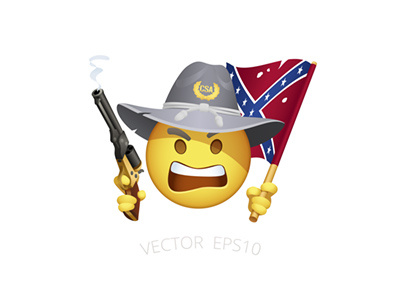 Rebel Yell american battle civil war confederate emoji flag griswold gun rebel revolver smiley yell