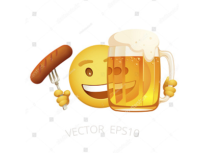 Be...eeeer avatar bar beer character drink emoji emoticon mug oktoberfest pub sausage smiley