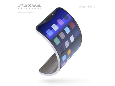 Flex phone concept 3d bracelet cell phone concept design flex flexible idea smartphone touchscreen wristband wristwatch