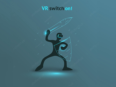 VR switch On! augmented cyber sport cybersport gamer glasses goggles headset reality shield switch sword virtual