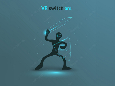 VR switch On! augmented cyber sport cybersport gamer glasses goggles headset reality shield switch sword virtual