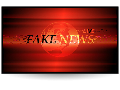 Fake News alert broadcast fake header hoax lie metaphor news propaganda red terror tv