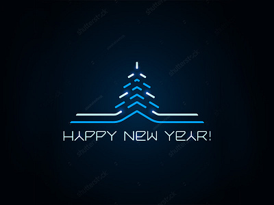 Futuristic Xmas greeting sign abstract blue christmas font futuristic happy high tech neon new year space tree xmas