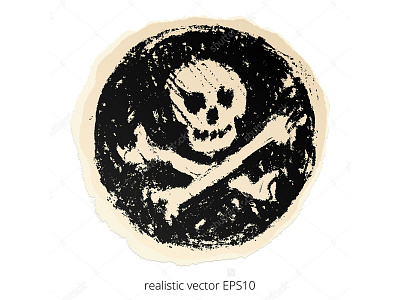 Charcoal Black Spot black spot charcoal crossbones deadly mark piracy pirate realistic sea wolf sign skull vector