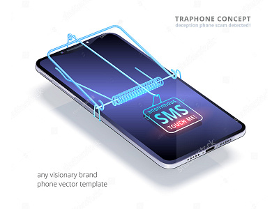 Trapphone 3d deception device floating fraud mouse trap mousetrap phone realistic smartphone steal trap