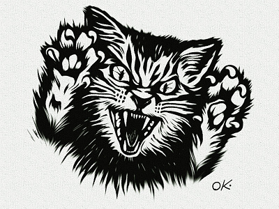 Kitten Rage animal attack cat claws kitty print rage rampage scream t-shirt tomcat treat