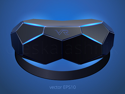 VR headset. Futuristic design.