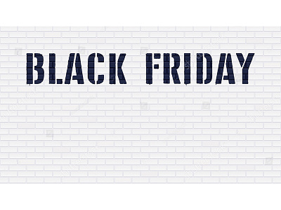 Black Friday. Vector template 3d black blank brick concept design empty font friday illustration mock up pattern realistic sale seamless stamp stencil texture vector wall