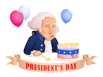 President's Day. Vector sticker