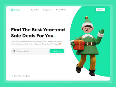 Deals Finder - Landing Page Design Concept