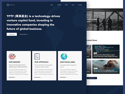 Trans pacific Technology Fund - Website Redesign figma landing page landing page design ui design uidesign ux design web design website concept website design