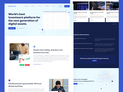 Cryptocurrency Platform Website Design Concept