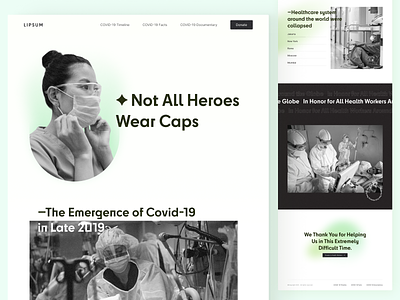 Health Workers Tribute Site - Design Exploration