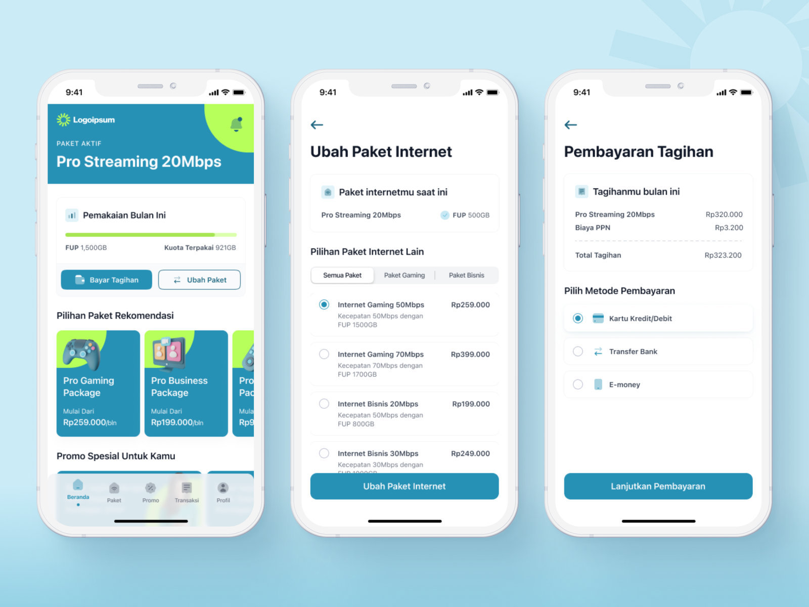 📱internet Package Mobile App Ui By Ade Purnama On Dribbble