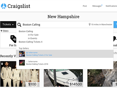 Curated Craigslist Redesign craigslist design function interface redesign search sketch user
