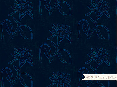 Floral block print apparel batik block printing blue blues floral home decor surface pattern design textile design wall coverings wallpaper