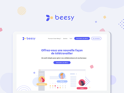 Beesy branding design icon illustration minimal typography ui vector web website