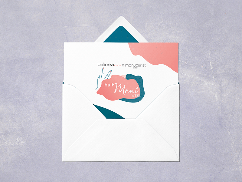 • Invitation Card • For Brand Event / Manucurist X Balinea. beauty branding card design invitation print typography