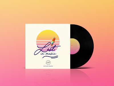 Vinyl • Logo DJ @LeBron branding design illustration logo music ui vector vinyl web