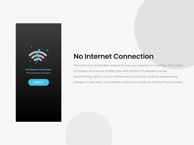 No Internet Connection page design ui