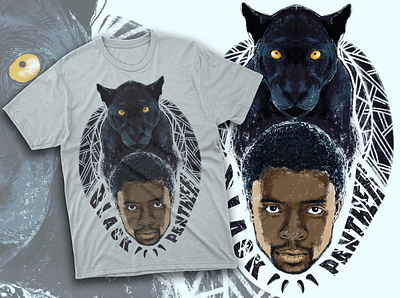 Black panther black panther custom draw illustration illustrator tshirt art tshirtdesign tshirts