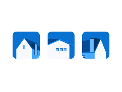 Blue House architecture house icon icon illustration illustration ui illustration