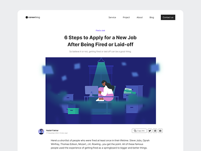 Blog post about laid off