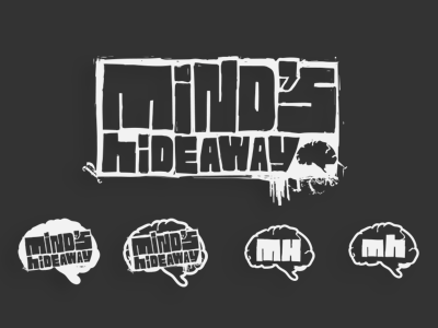 Mind's Hideaway band design logo typography
