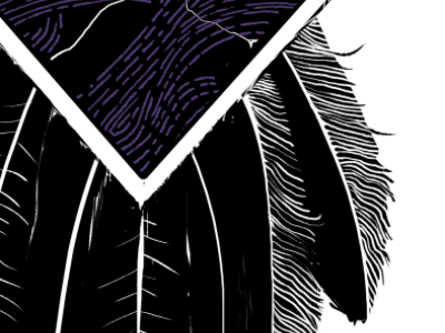 A K I N G I N D E A T H feathers illustration photoshop wip