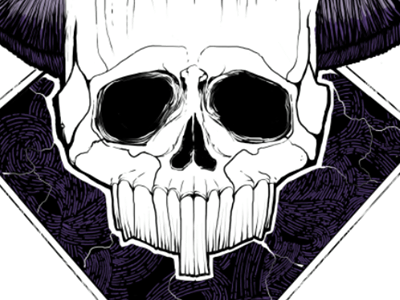 A K I N G I N D E A T H - WIP horns illustration photoshop skull tablet