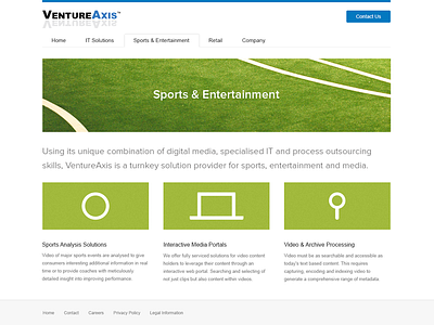 VentureAxis Sport branding graphic design icons interface responsive ui web website