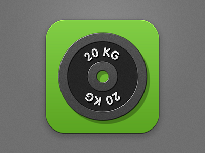 Elite Gym Trainer app icon branding graphic design gym icon ipad iphone weights