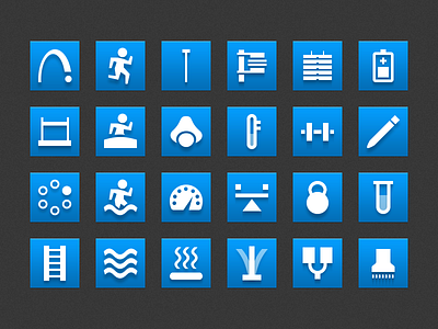 Apollo Icon - Set 3 blue branding graphic design icons interface medical physio sport timeline ui web