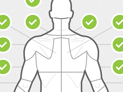 Body Chart - Posterior body branding graphic design icons injury interface physio selector timeline ui web