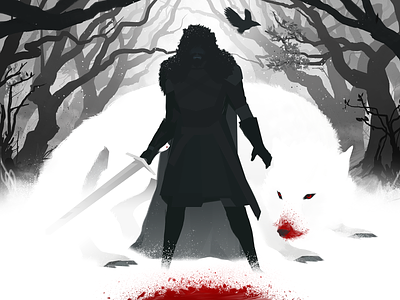 Ghost dark design graphic design illustration snow wolf woods