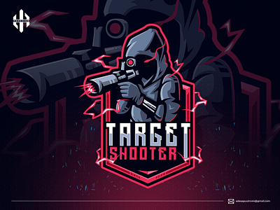 TARGET SHOOTER branding design logo esportlogo illustration ilustrator logo logo design mascot mascot character vector