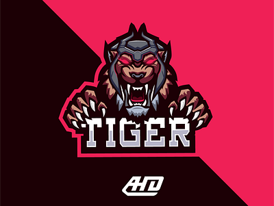 tiger mascot editable font design logo esport logo esportlogo esports logo ilustrator logo logo design logomascot mascot mascot character