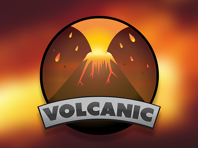 Volcanic gradient illustration logo