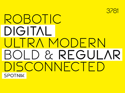 SPOTNIK alexatype digital display font future geometric headline matrix modern poster robot rocket sans serif science space