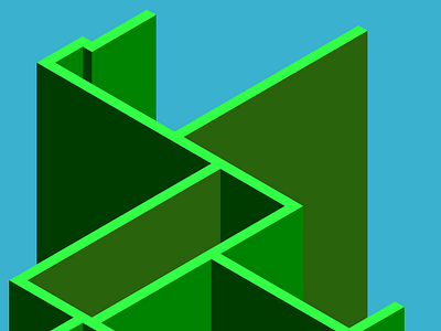 Green Hexeline green hexel hexeline isometric marmoset marmosethexel pixel