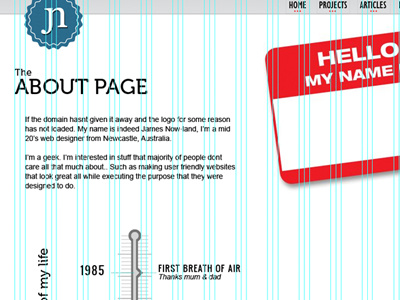 The About Page Concept about webdesign wip