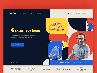 Magic. Landing Page art artwork bauhaus bauhaus100 clean customer fresh freshworks landingpage minimalistic modernism style support trendy ui uidesign uiux user webdesign website